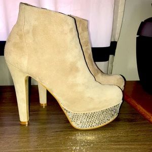 Steve Madden Banngg Blush Sued Hi Heel Booties